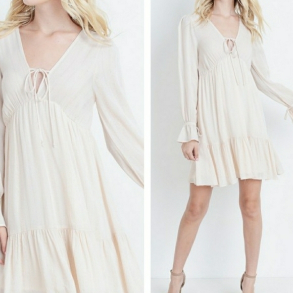 Dresses & Skirts - 🌺Bellsleeve babydoll shimmer dress